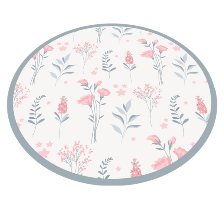 Blossoming elegant pattern floral vinyl carpet - TenStickers