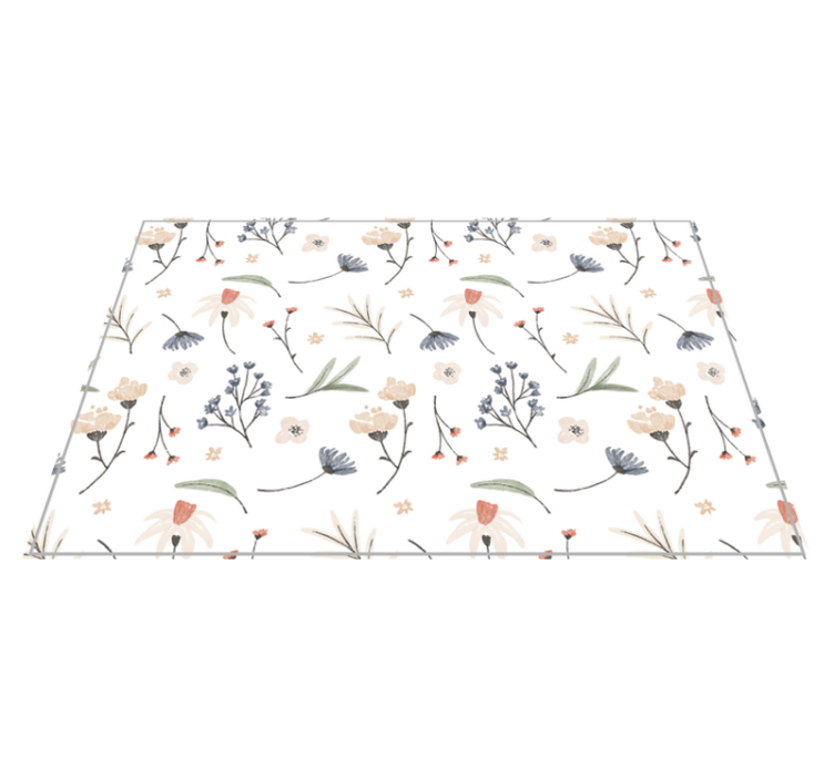 Floral Botanical Element living room vinyl carpet - TenStickers