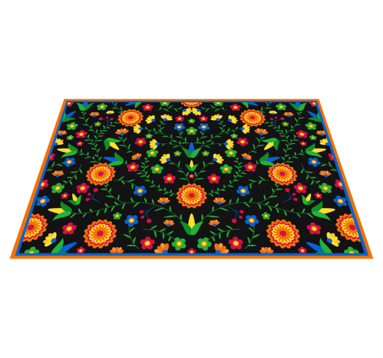 Colors Vibrant Motif floral vinyl carpet - TenStickers