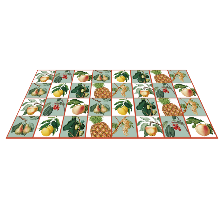 Fruit tiled pattern kitchen vinyl carpet - TenStickers