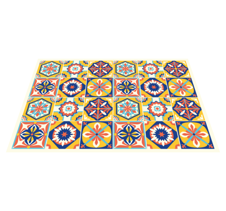 Colorful mosaic pattern tile vinyl carpet - TenStickers
