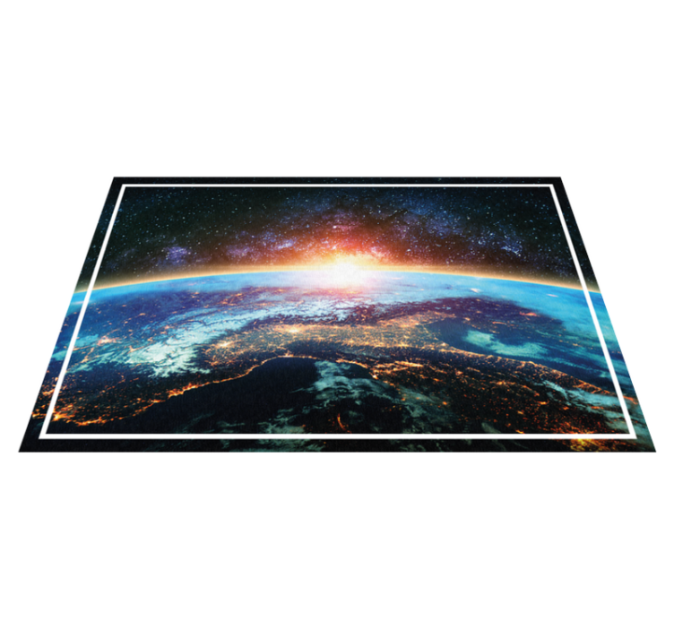 Planetary View world map vinyl carpet - TenStickers