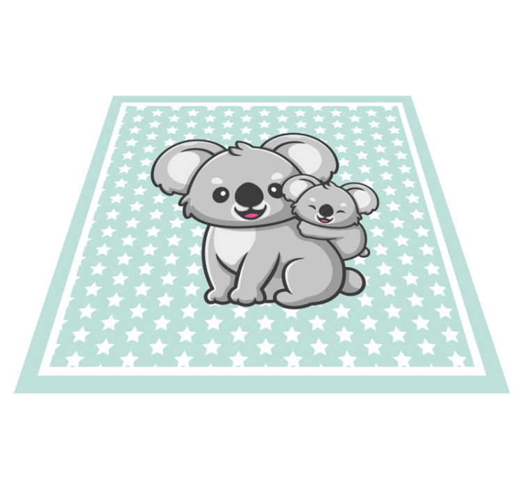 Mum and baby koalas kids vinyl carpet - TenStickers