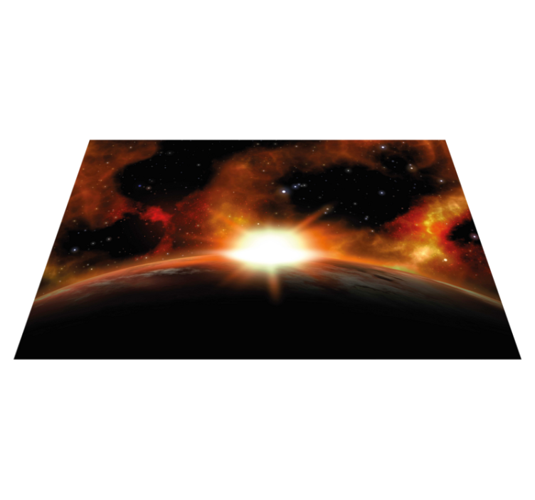 Celestial sunrise glow star vinyl carpet - TenStickers