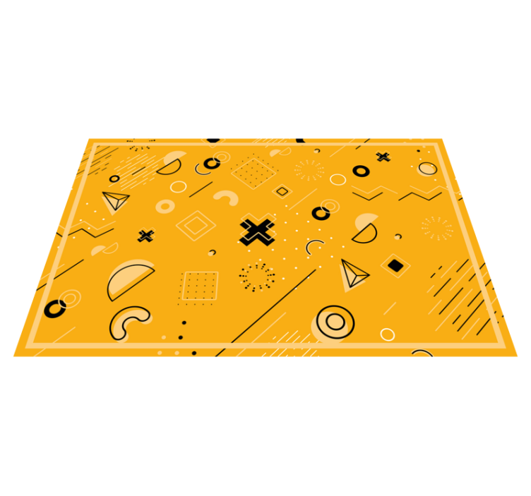 Abstract shapes pattern geometric vinyl carpet - TenStickers
