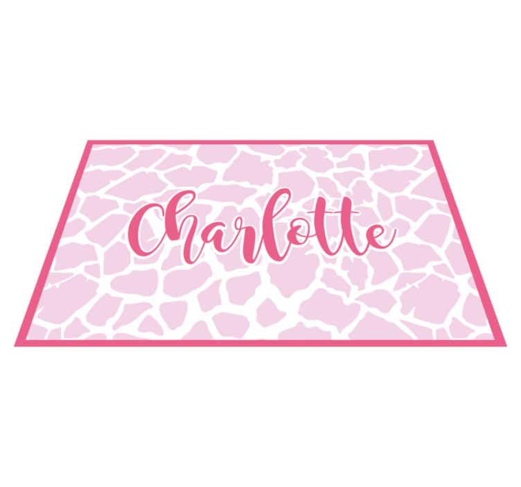 Pink cow deisgn custom vinyl carpet - TenStickers
