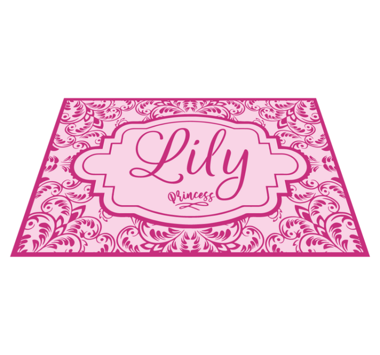 Princess Floral Design custom vinyl carpet - TenStickers