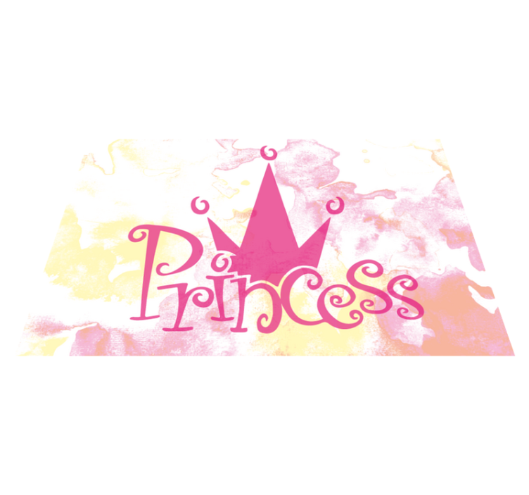 Princess Crown Theme nursery vinyl carpet - TenStickers
