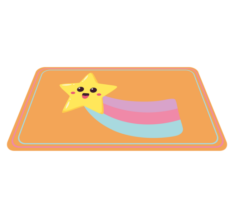 Smiling Star Rainbow kids vinyl carpet - TenStickers