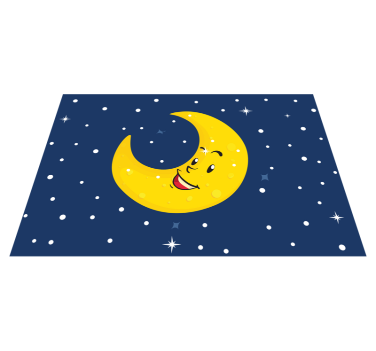 Happy Moon Smiling nursery vinyl carpet - TenStickers