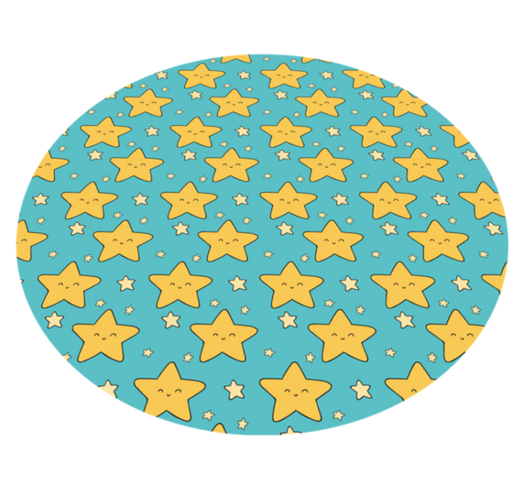 Cheerful Star Pattern kids vinyl carpet - TenStickers
