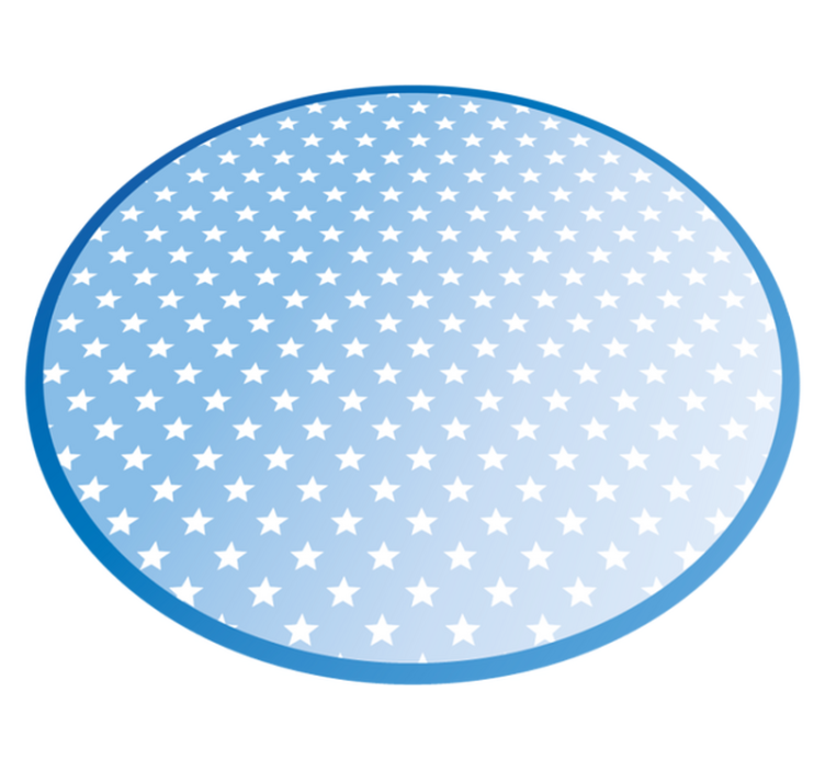 Blue circular pattern star vinyl carpet - TenStickers