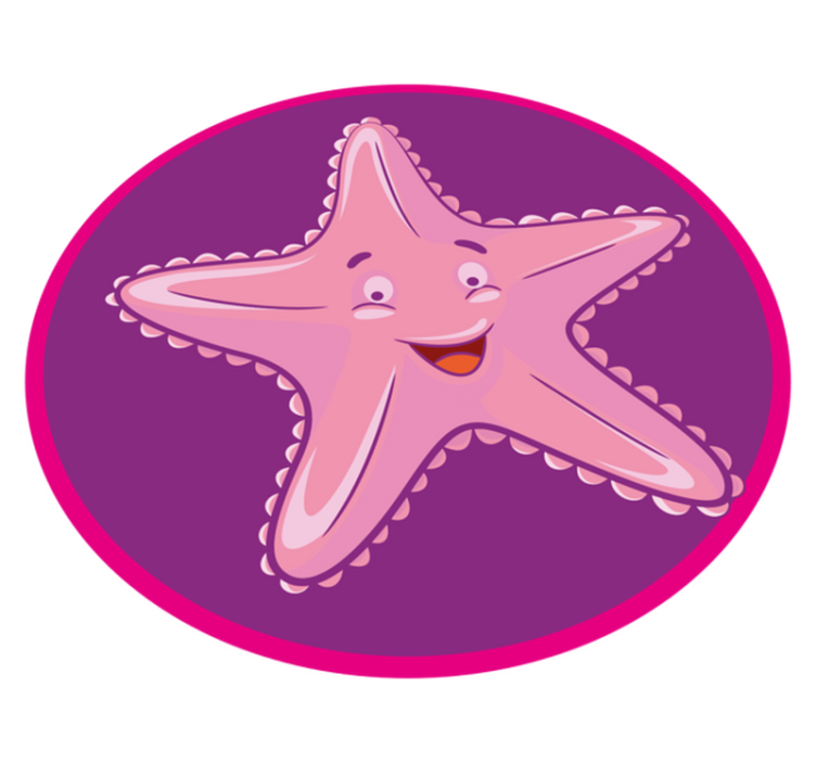 Cute Starfish Character kids vinyl carpet - TenStickers