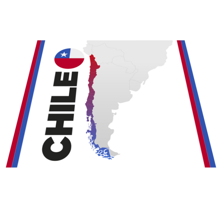 Chile Map world map vinyl carpet - TenStickers