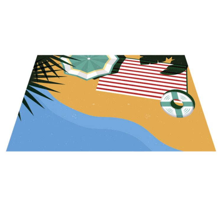 Beach Picnic Scene nature vinyl carpet - TenStickers