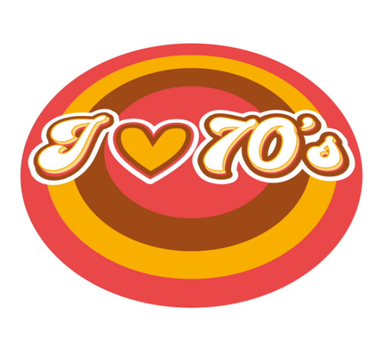 Retro Love Symbol vintage vinyl carpet - TenStickers