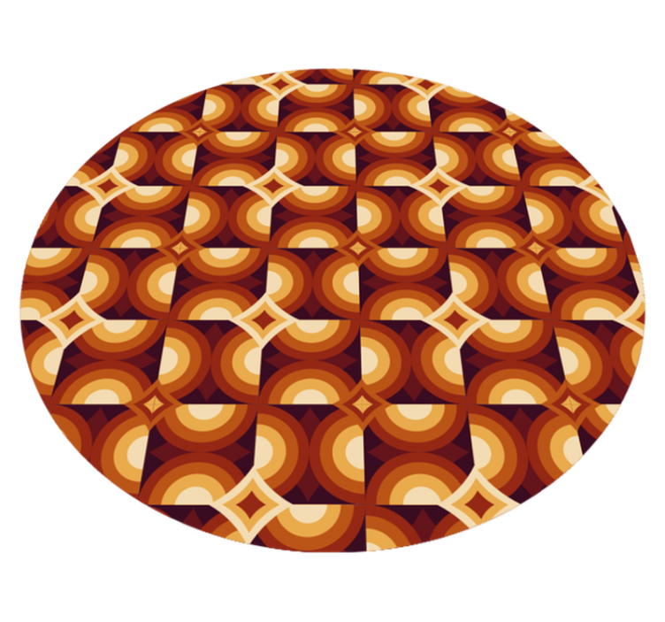 Vibrant Circle Pattern geometric vinyl carpet - TenStickers