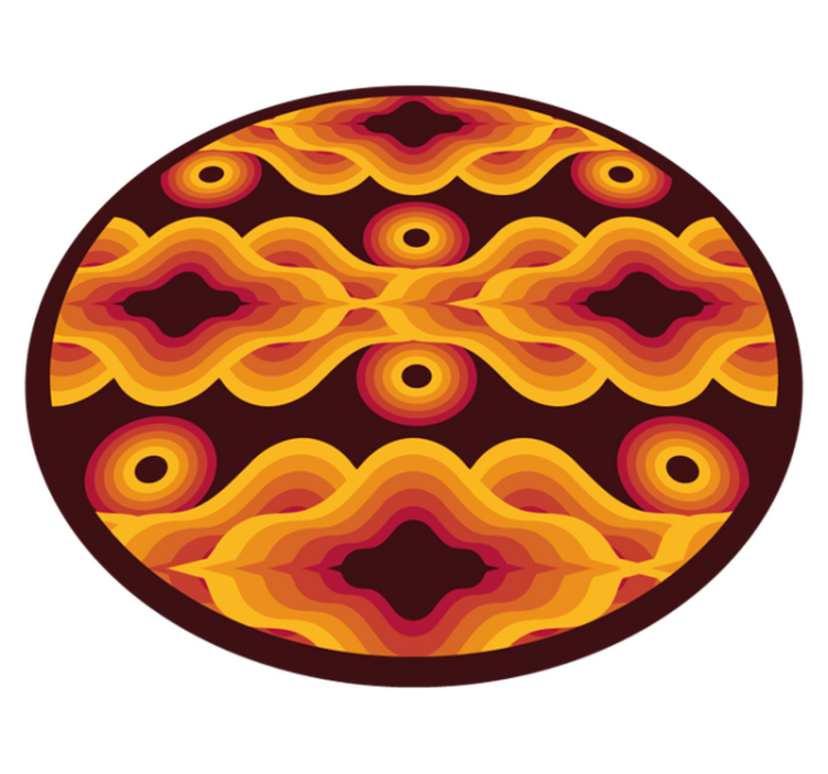 Vintage Spiral Motif mosaic vinyl carpet - TenStickers