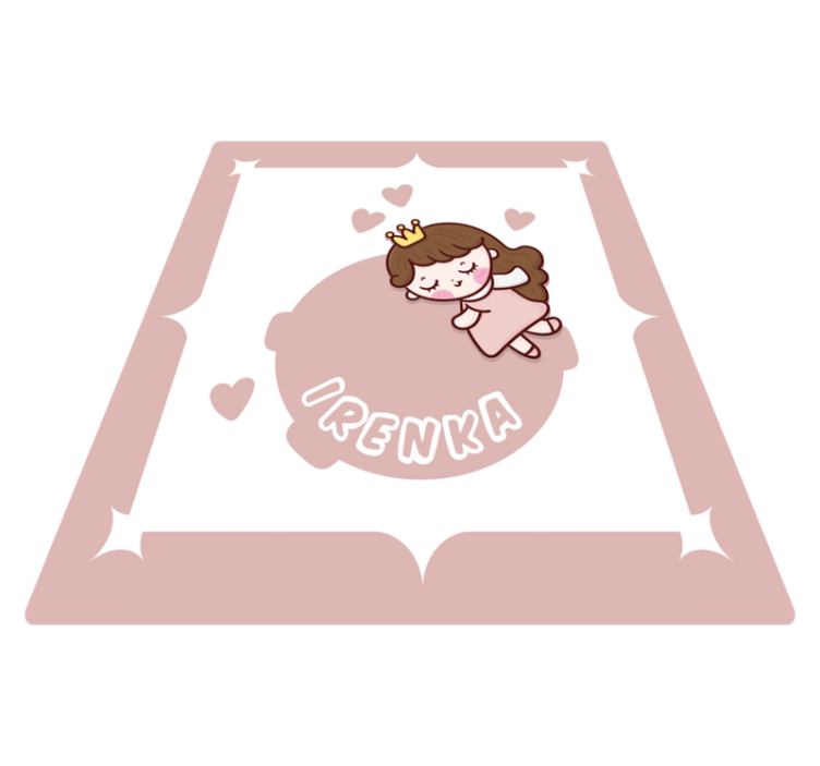 Cute Princess Theme custom vinyl carpet - TenStickers