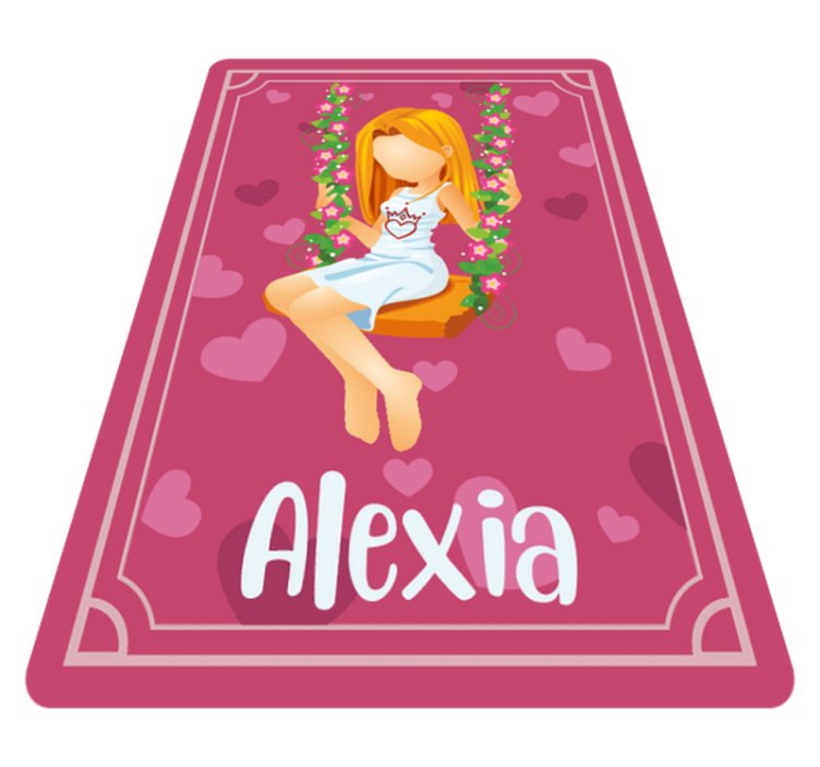 Grass swing with name teen vinyl carpet - TenStickers