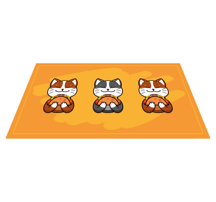 Happy Cat Trio kids vinyl carpet - TenStickers