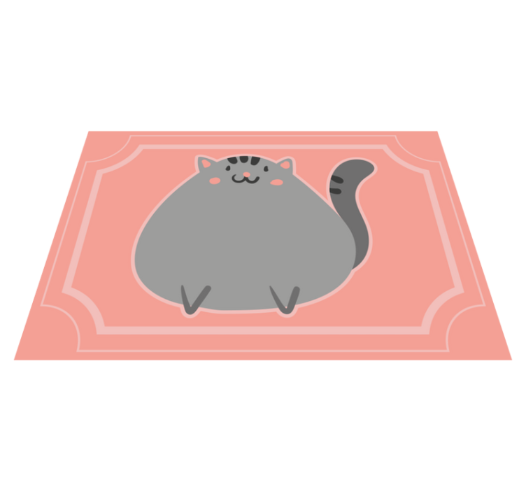 Adorable Feline Artwork kids vinyl carpet - TenStickers