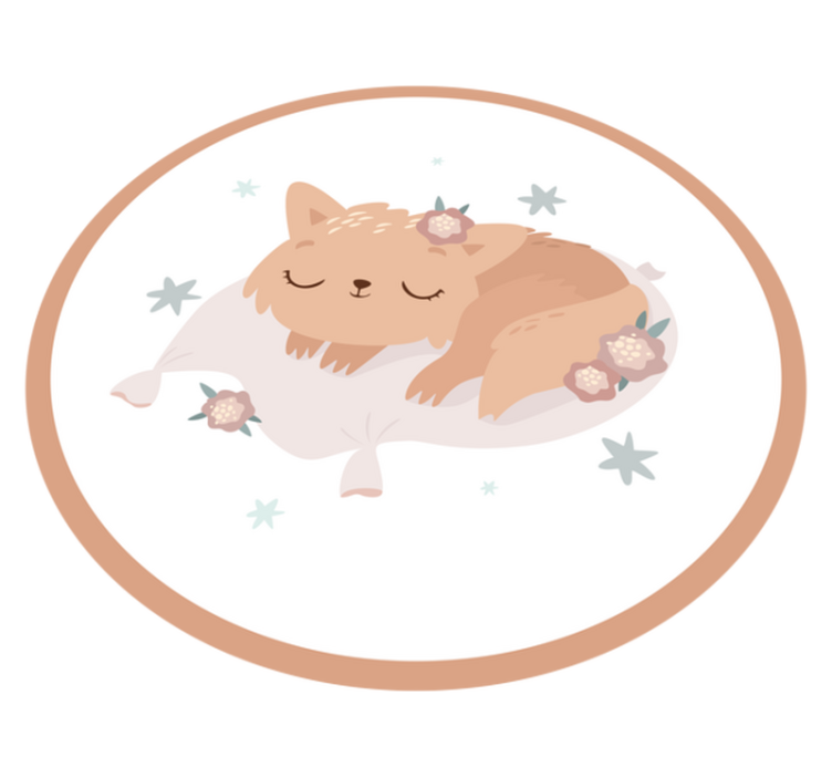 Sleeping Fox kids vinyl carpet - TenStickers