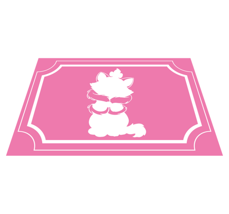 Cute Cat Silhouette kids vinyl carpet - TenStickers