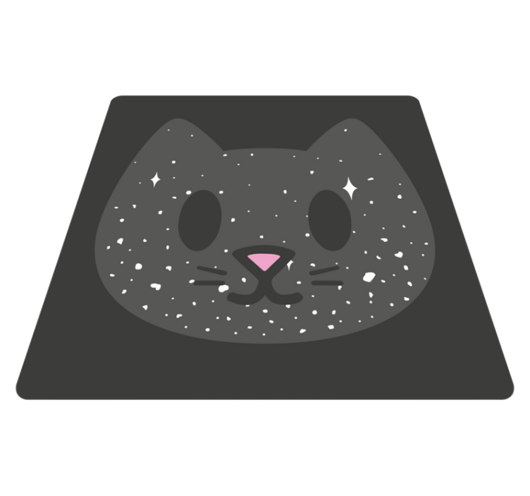 Cute Cat Face nursery vinyl carpet - TenStickers