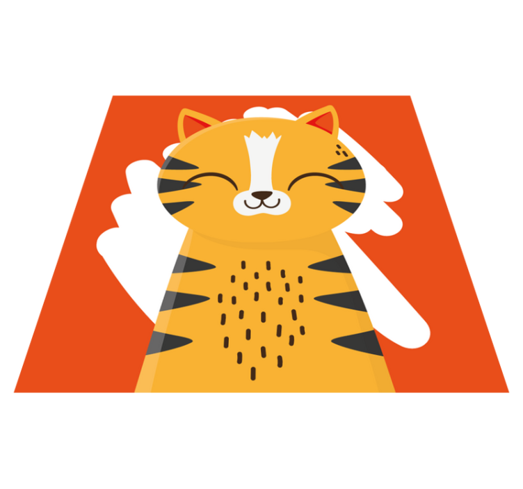 Happy Tiger Design nursery vinyl carpet - TenStickers