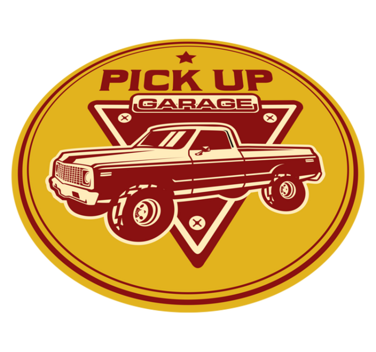 Classic pickup garage vintage vinyl carpet - TenStickers