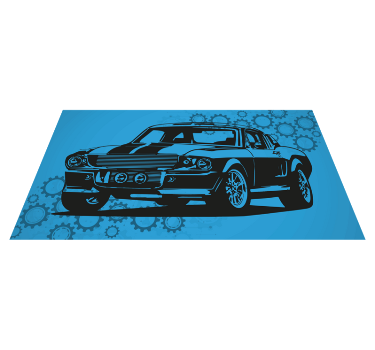 Timeless Automobile Depiction kids vinyl carpet - TenStickers