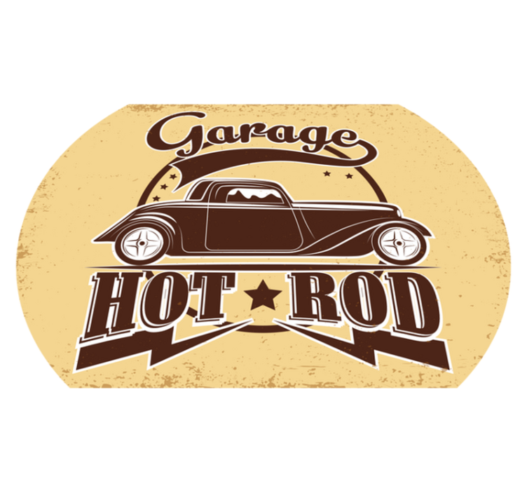 Garage hot rod vintage vinyl carpet - TenStickers