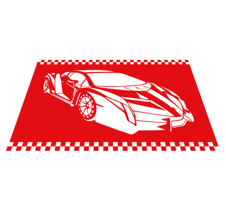 Race car theme teen vinyl carpet - TenStickers