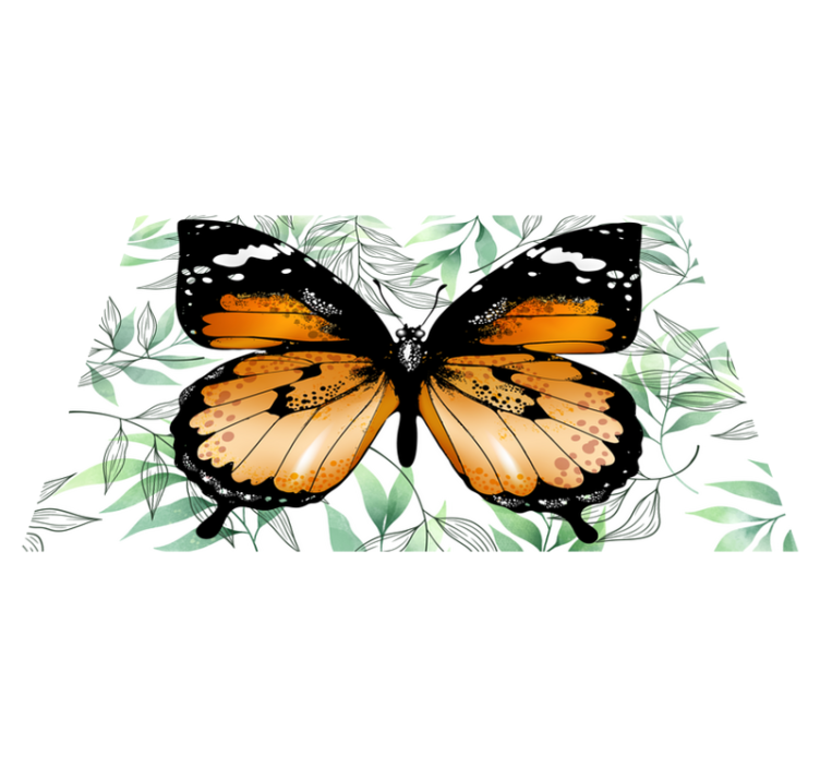 Colorful butterfly display animal vinyl carpet - TenStickers