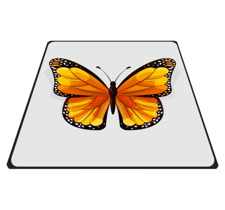 Beautiful Butterfly Art bathroom vinyl carpet - TenStickers