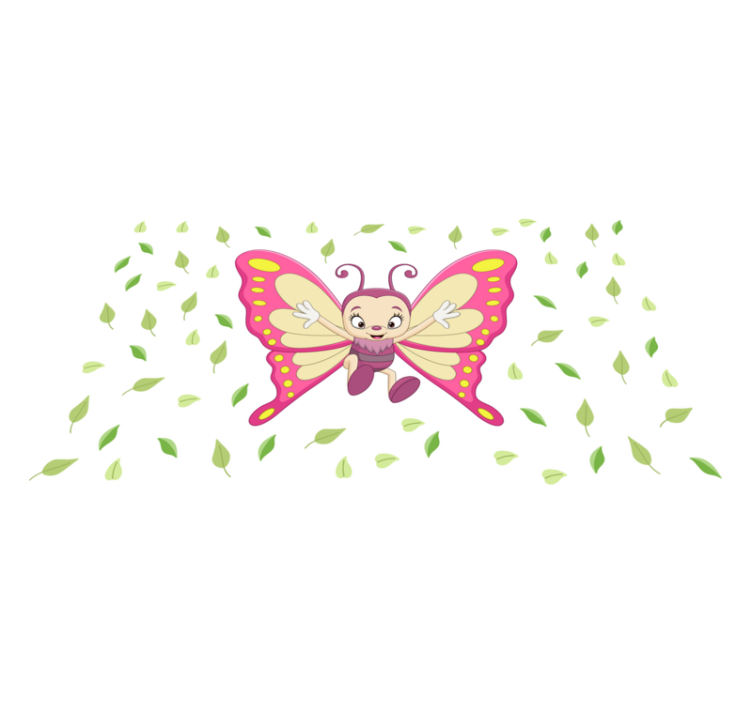 Vibrant Butterfly Figure kids vinyl carpet - TenStickers