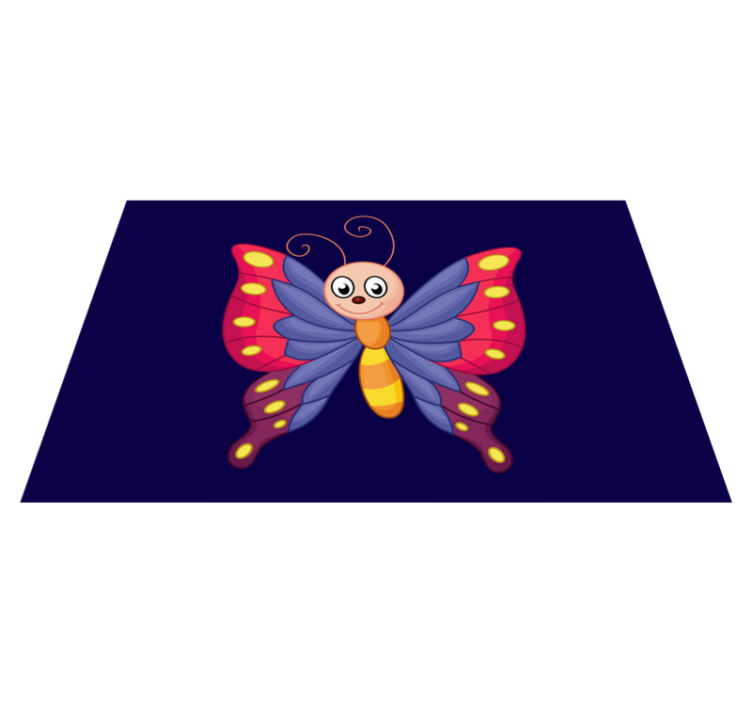 Happy butterfly flying kids vinyl carpet - TenStickers
