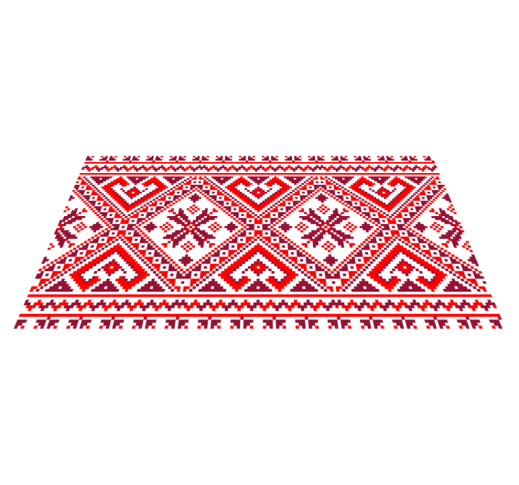 Vibrant geometric arrangement ethnic vinyl carpet - TenStickers