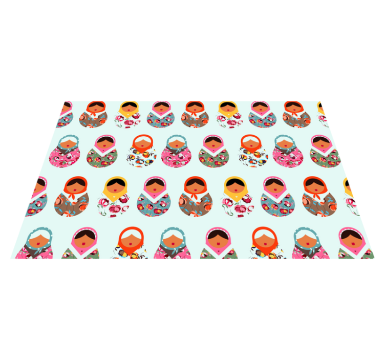 Vibrant Matryoshka Dolls ethnic vinyl carpet - TenStickers