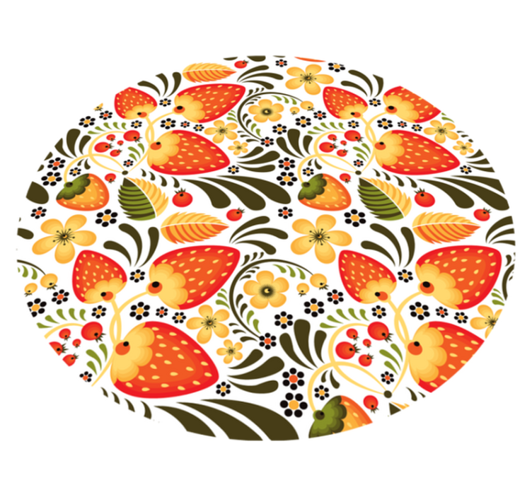 Strawberry Pattern floral vinyl carpet - TenStickers