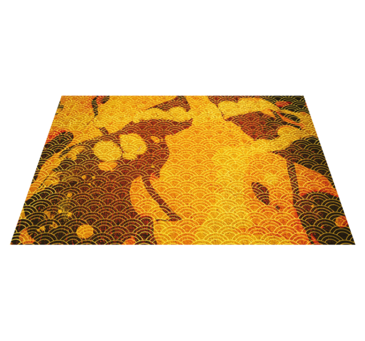 Japanese Seigaiha ethnic vinyl carpet - TenStickers