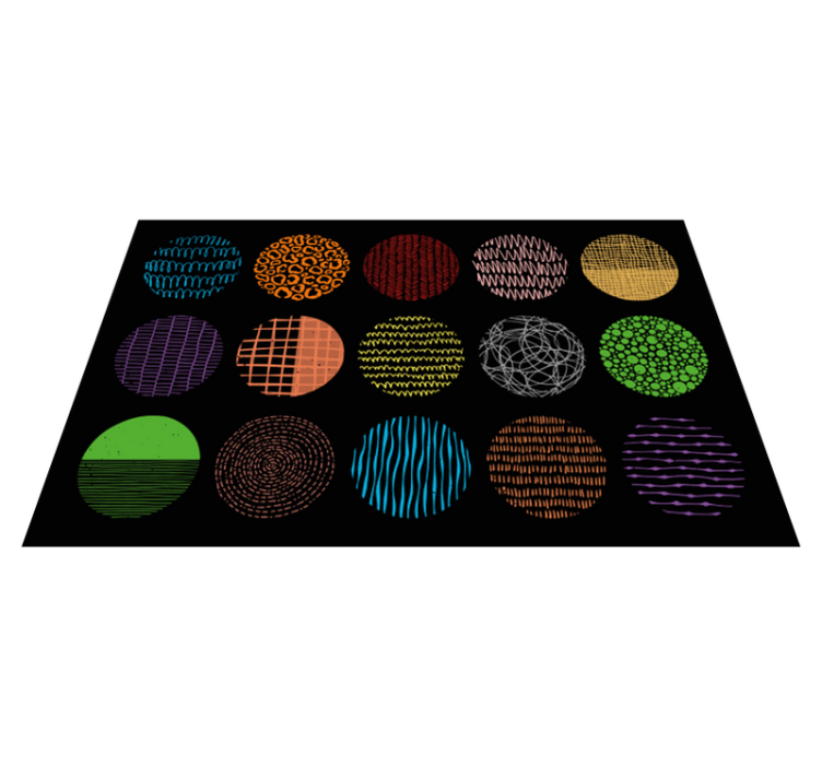 Vibrant Pattern Collection modern vinyl carpet - TenStickers