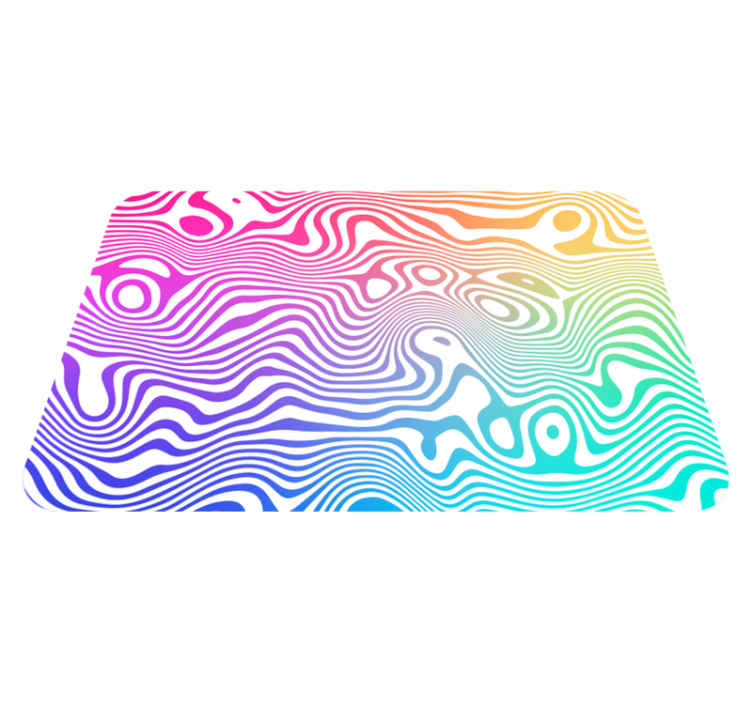 Lively Wave Elements striped vinyl carpet - TenStickers
