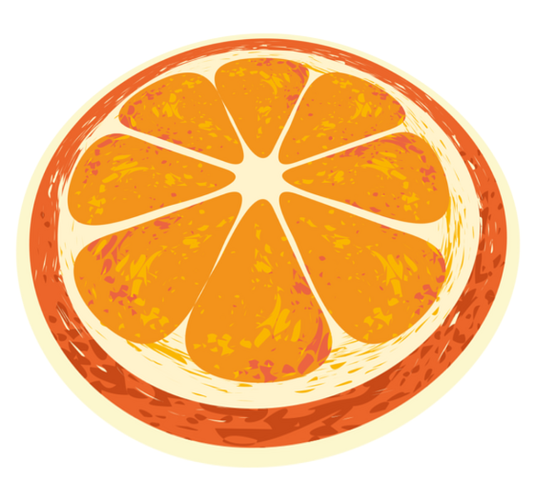 Orange Slice Pattern kitchen vinyl carpet - TenStickers