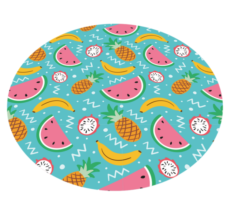 Tropical fruit fun kitchen vinyl carpet - TenStickers