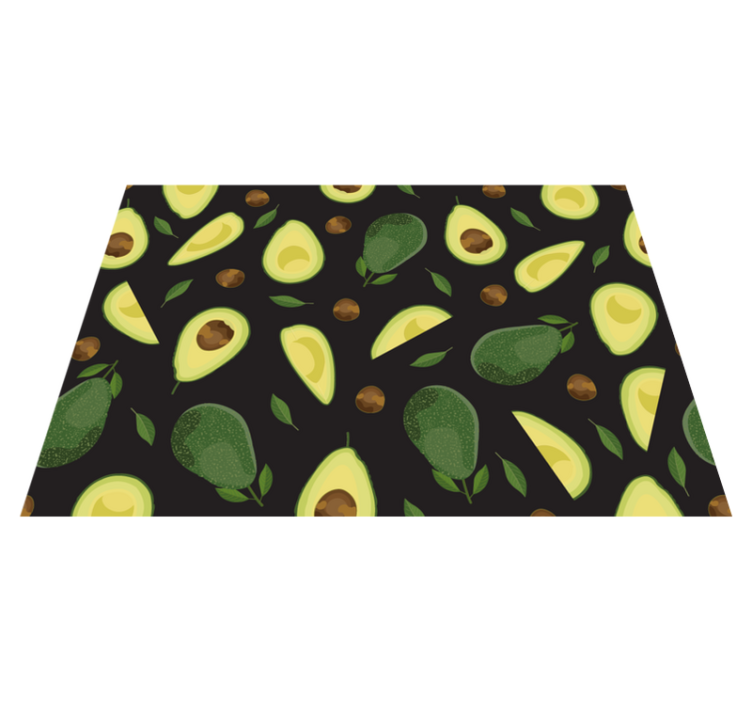 Avocado Motif kitchen vinyl carpet - TenStickers