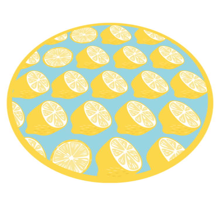 Lemon Slice Motif kitchen vinyl carpet - TenStickers