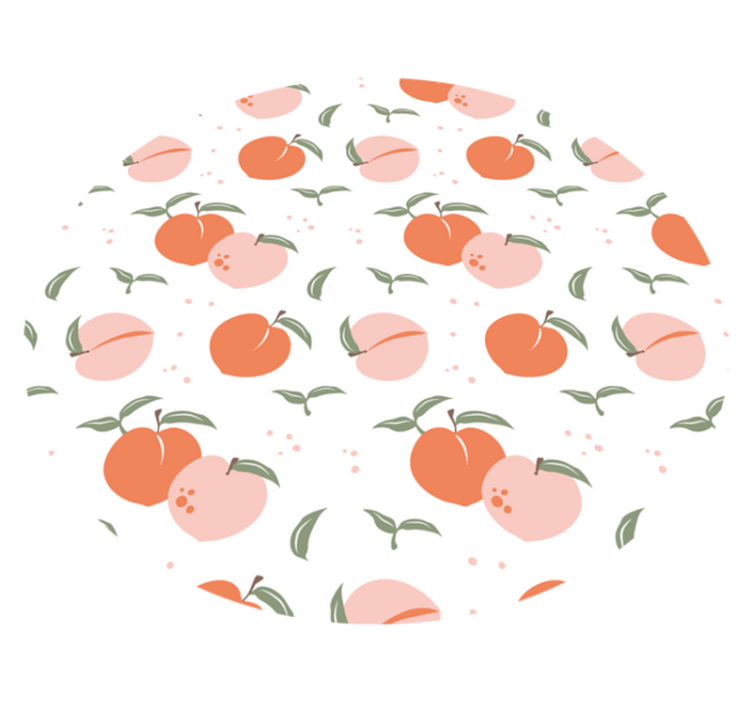 Peach orchard pattern kitchen vinyl carpet - TenStickers