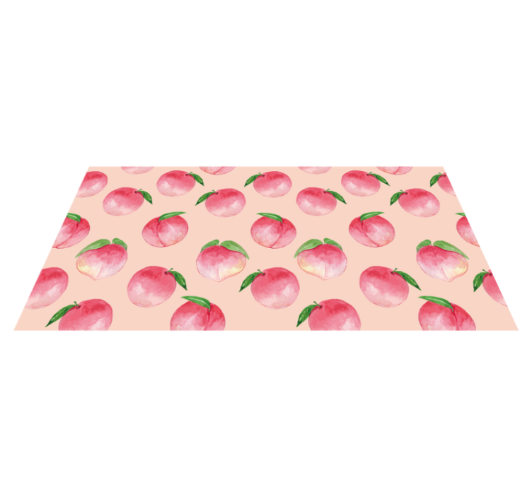 Peach blossom pattern kitchen vinyl carpet - TenStickers
